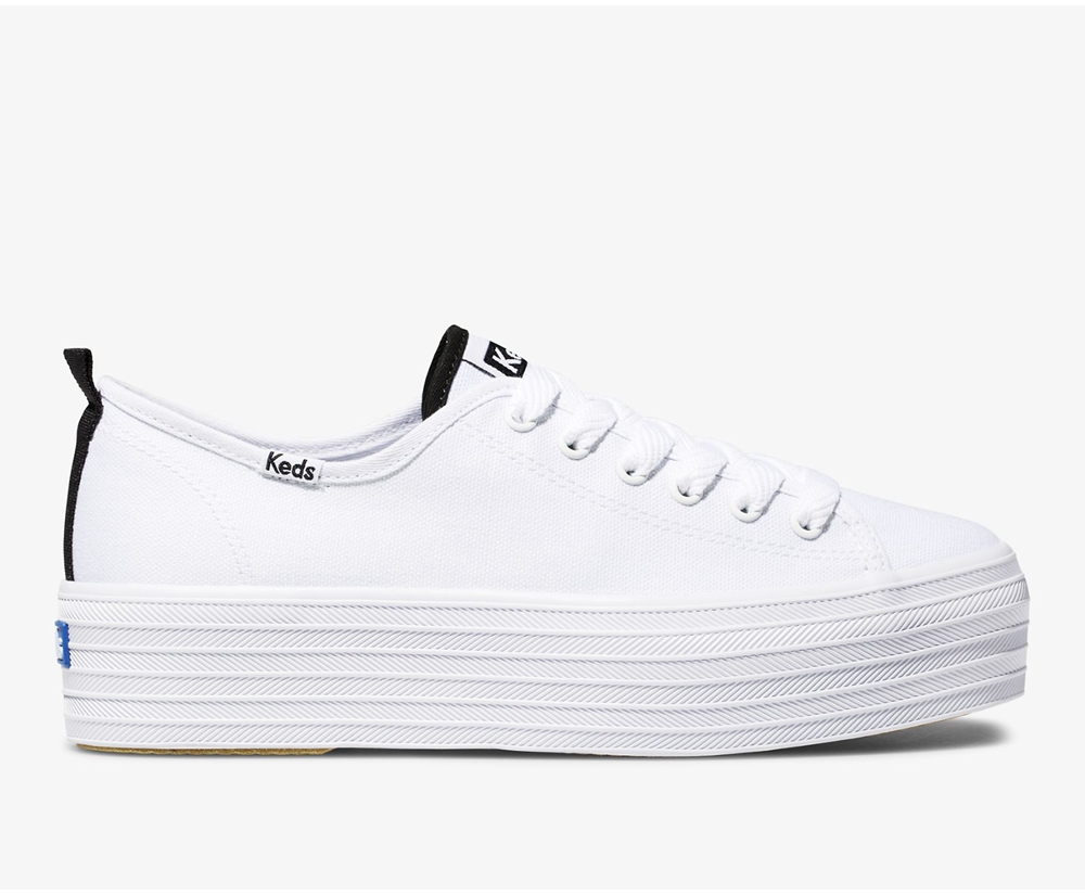 Tenis Keds Mujer Blancos - Triple Up Seasonal - 8674-DSXJY